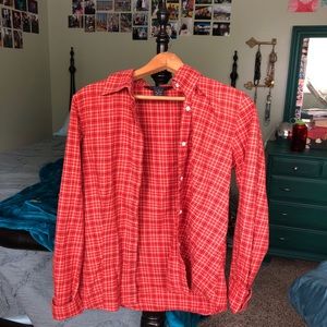 Brooks brothers red/orange flannel